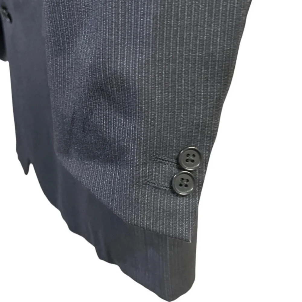 Coppley Suit‎ Jacket Wool Black Stripe Classic Notch Lapel Three Button Size 38R